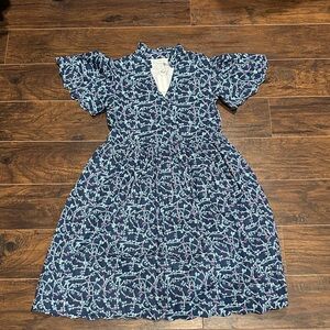 Simply Southern Floral Blue Dress women’s small